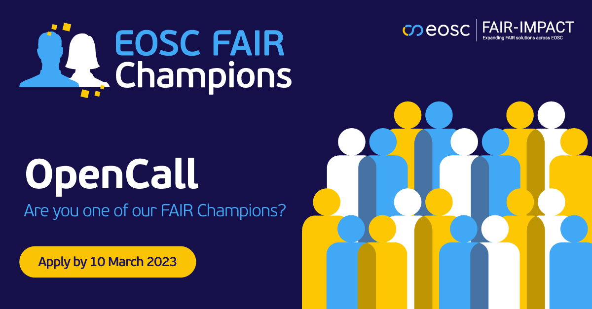 The Call for EOSC FAIR Champions is open!