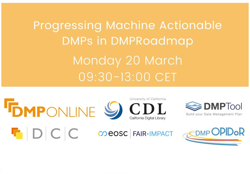 Progressing Machine Actionable Data Management Plans in DMPRoadmap 