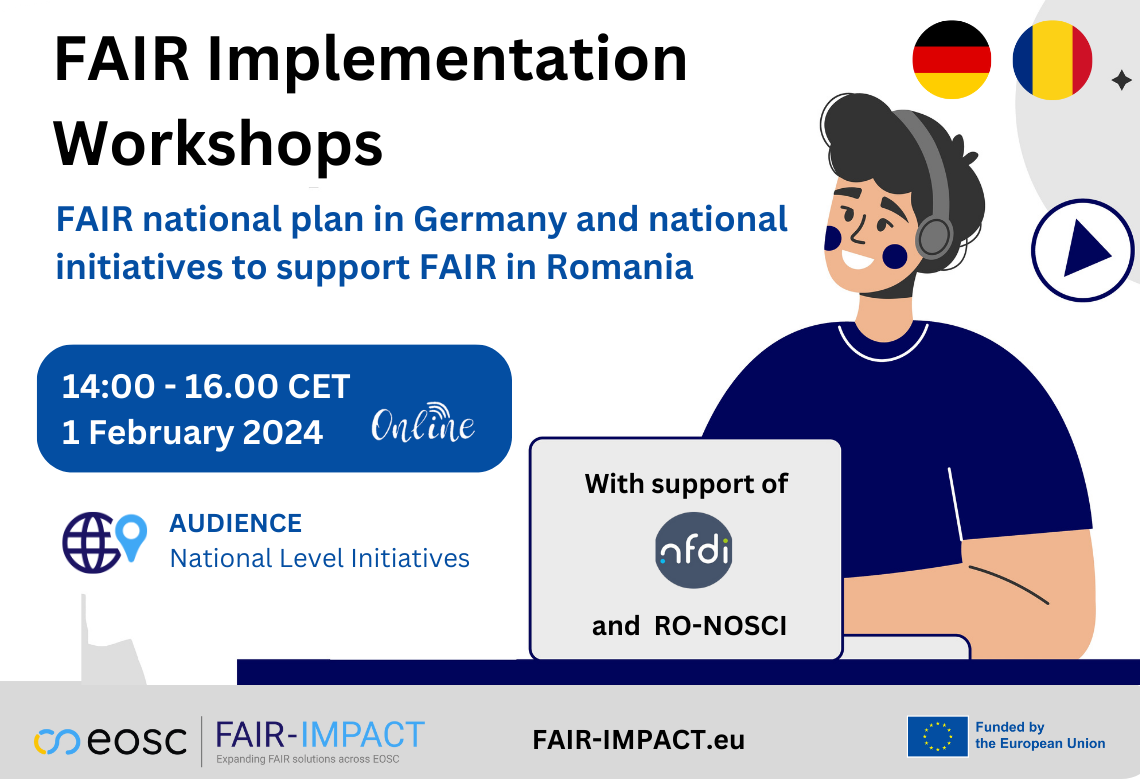 FAIR national plan in Germany and national initiatives to support FAIR in Romania