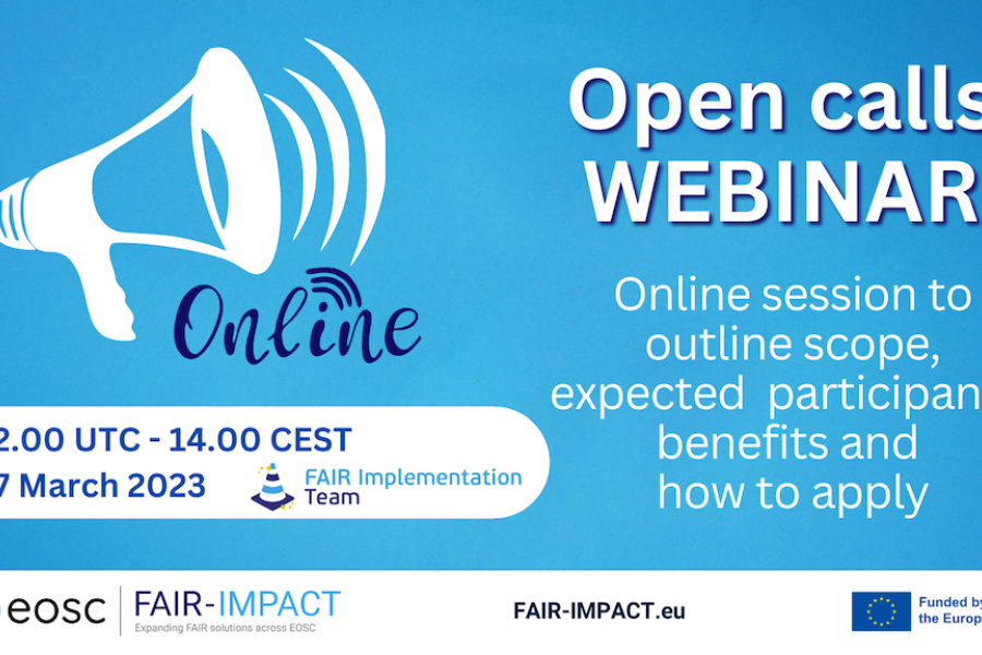 Webinar: FAIR-IMPACT Open Call for Support