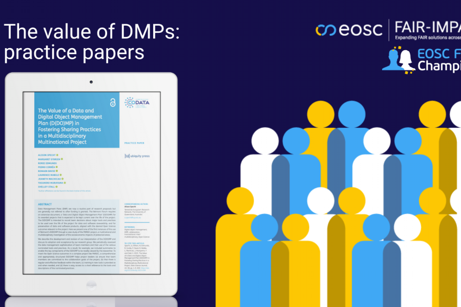Two practice papers on DMPs published by the Data Science Journal - banner